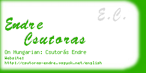 endre csutoras business card