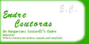 endre csutoras business card